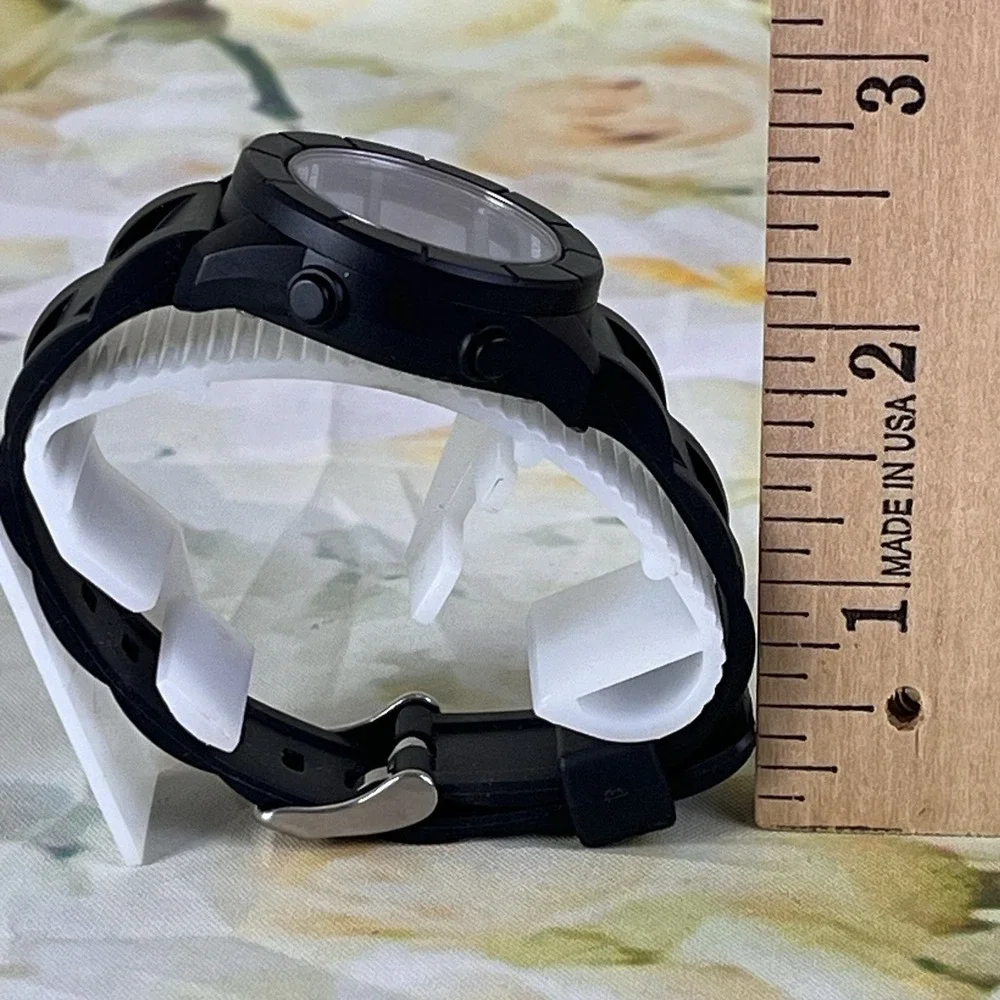 Armitron Men's Sport Digital Watch Solid Black 165FT Stopwatch *needs Battery